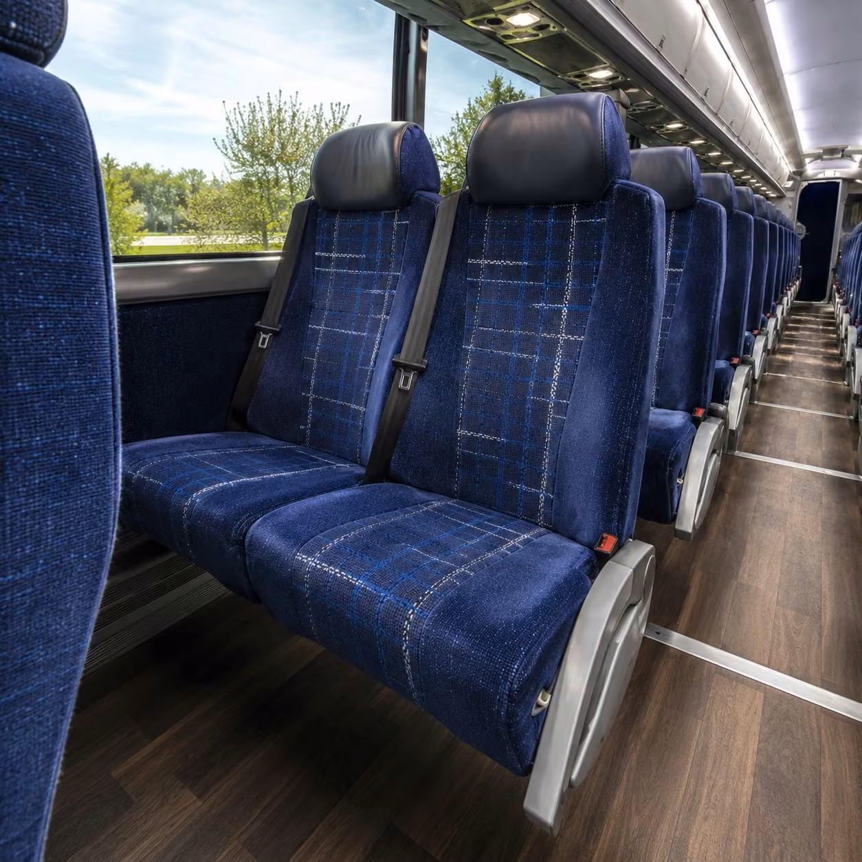 40 56 passenger charter bus inside