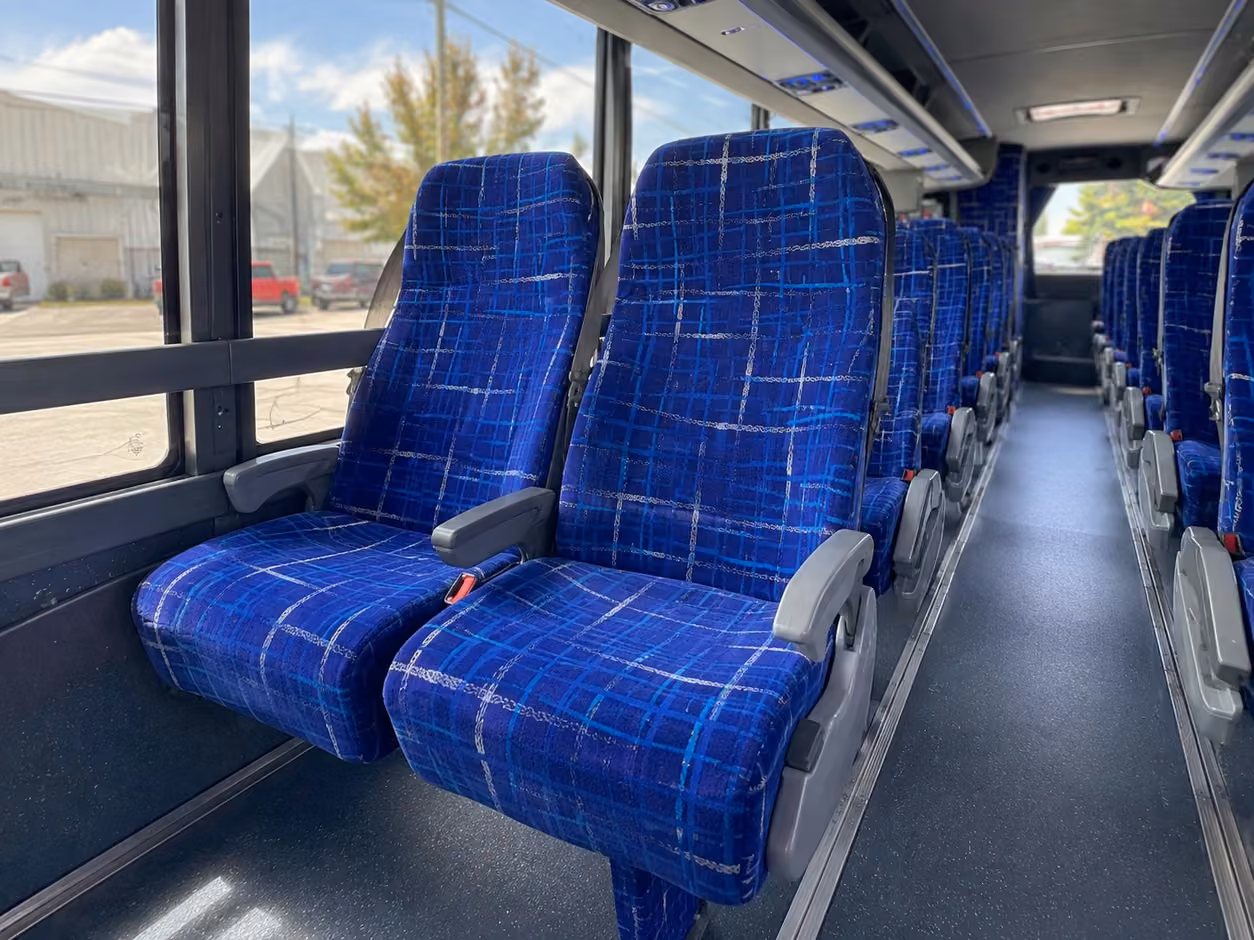 40 56 passenger charter bus interior