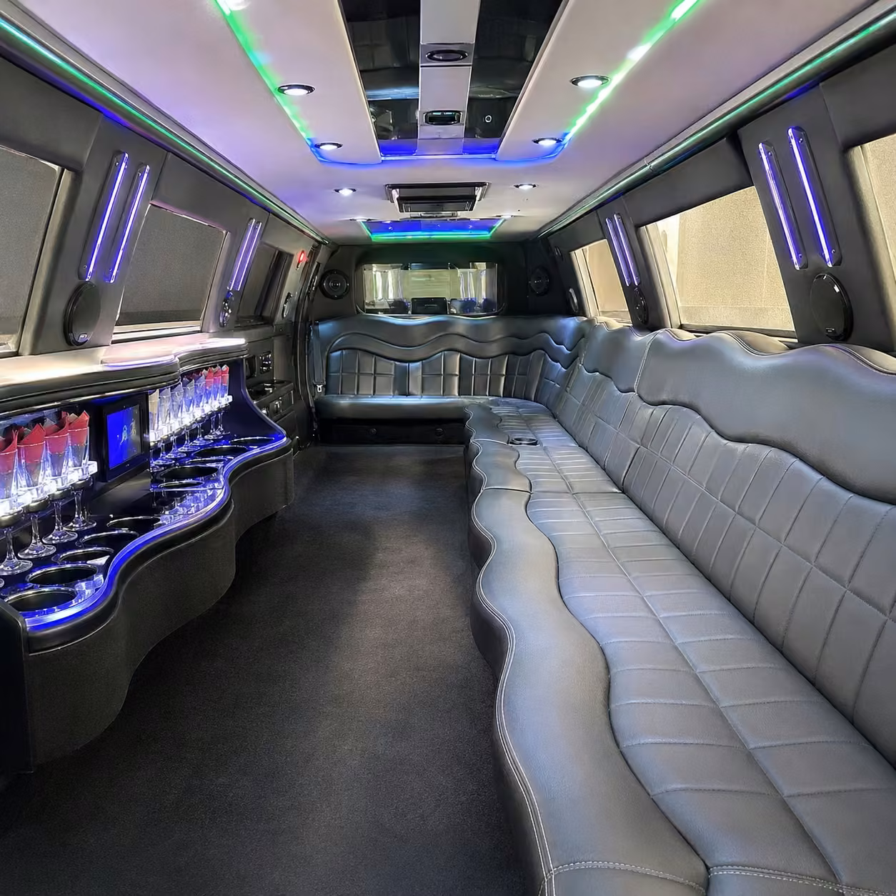 escalade limo interior